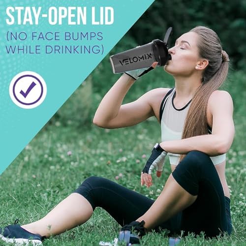 2 Pack- 28 oz Protein Shaker Bottles for Protein Mixes - 2x Wire Whisk | Leak Proof Shaker Cups for Protein Shakes | Protein Shaker Bottle Pack | Shakers for Protein Shakes - 2xBlack
