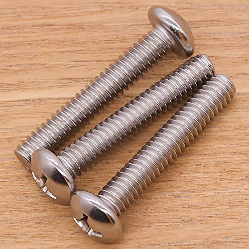 #4-40 x 1-1/2" Pan Head Machine Screw, Phillips Drive, 304 Stainless Steel 18-8, Bright Finish, Fully Machine Thread, 100 Pcs