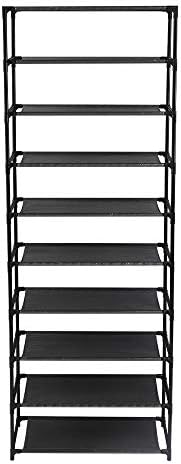10 Tier Shoe Rack Storage Rack for 20-30 Pairs of Shoes, Stainless Steel Shoe Storage Rack for Entryway, Hallway, Room, Closet, Garage
