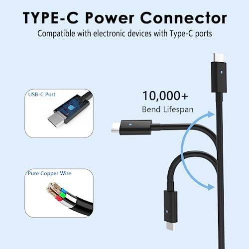 130W USB C Laptop Charger for Dell Precision 3580 3590 5680 3581 3480 5480 3550 3561 3571 Dell Inspiron 16 Plus 7630 7440 7620 7640 2in1 P127f MW1G8 Mobile Workstations Power AC Adapter