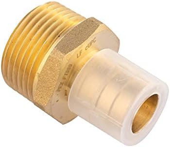 (Pack of 20) EFIELD Pex A Full Flow Expansion Brass Fittings 1/2"x 1/2" Male NPT Adapter, ASTM F1960