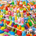 120 Pack Animal Pencil Erasers for Kids - Bulk Desk Pet Toy 3D Mini Puzzle Erasers Take Apart Treasure Box Toys Game Prize Party Favors Gift Classroom Prize Reward Back to School Supplies