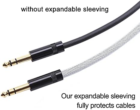 100ft - 1/2 inch PET Expandable Braided Sleeving – White – Alex Tech Braided Cable Sleeve