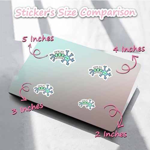(3pcs)You've Got Potential Cute Neuron Sticker for Phone Case Laptop Tumbler Cars Trucks, Funny Biology Stickers, Kindle Stickers, Book Stickers, Neuro Psychology Decal Decor Gifts (Size 3")