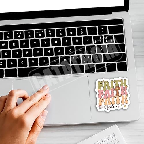 (3PCS) Faith Over Fear Retro Sticker Christian Faith Stickers Decals for Laptops,Tumblers,Scrapbooks,Water Bottles, Bibles,Religious Waterproof Vinyl Decal for Jesus Lovers God Lovers 3" x 2.9 "