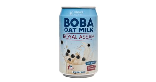 (Pack of 24) DaoHer Royal Assam Oat BOBA || No.1 Canned BOBA || Bubble Milk Tea Ready-To-Drink || Vegan