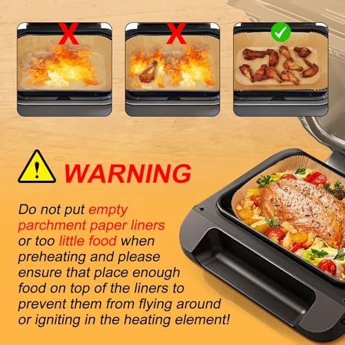 150Pcs Air Fryer Liners Disposable for Ninja Foodi DZ071 7-QT/11-QT/Instant 9 QT DualZone FlexBasket Air Fryer, 100Pcs Small Airfryer Liners For DualZone FlexBasket & 50Pcs Large Paper for Megazone