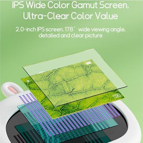 1000X Kids Microscope Digital,2in IPS Screen, 400 Photo Storage, 100X-1000X Zoom, USB Connection, for Shared Exploration with PC