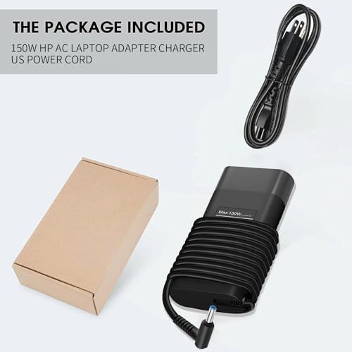 150W AC Adapter HP Laptop Charger for HP OMEN by 15 17,Zbook 15 G3 G4 G5 G6,Zbook Studio G3 G4 G5 G6 G7 G8,Fury 15 17 G7 G8 Laptop Power Supply