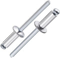 (300Pcs) 1/8"x1/2" Aluminum blind pro Rivets,Aluminum Grip and Steel Mandrel
