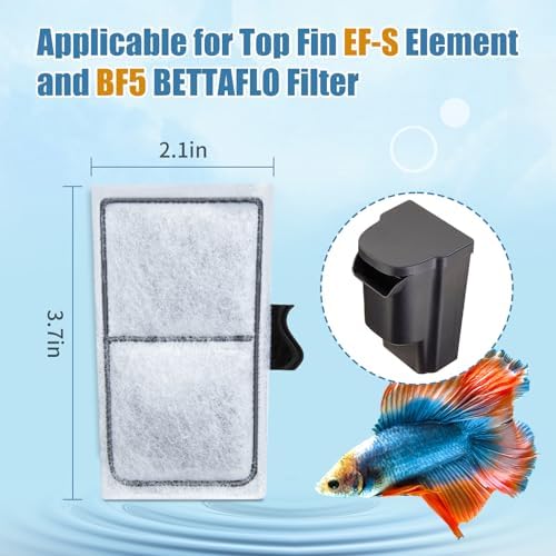15 Pack Filter Cartridges for Top Fin Filter, Replacement Filter Cartridges for TOP FIN EF-S Element and BF5 BETTAFLO