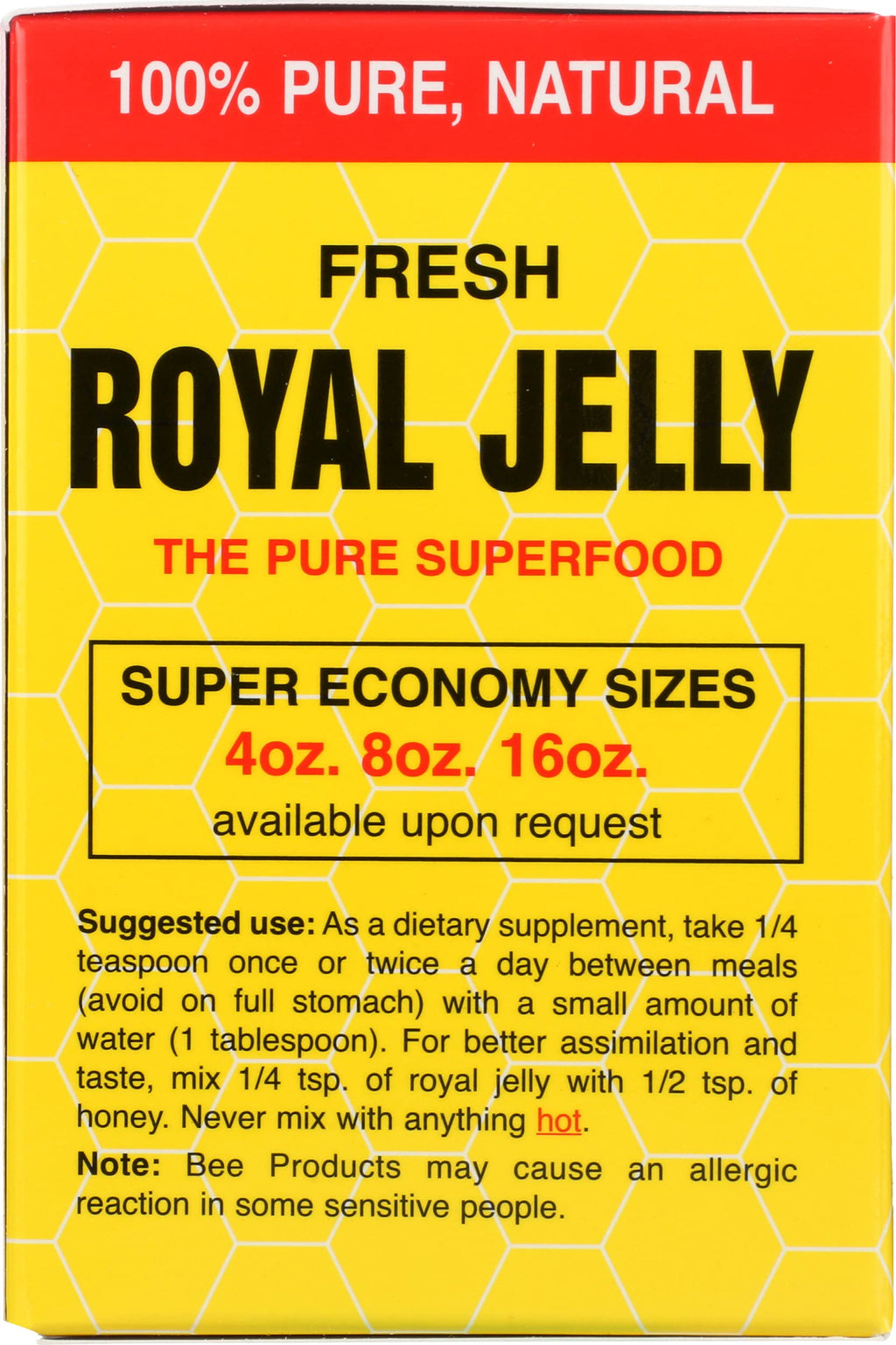 100% Pure Fresh Royal Jelly 60,000 mg YS Eco Bee Farms 2.0 oz Liquid