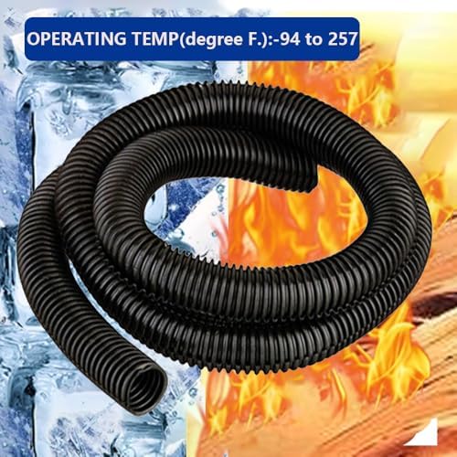 10 FT 1inch Split Wire Loom Tubing Wire Conduit,Flexible Wire Covers Cord Protectors,Cord Protectors from Pets,Black (1"-10ft)