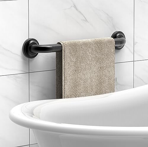 1-1/4" Knurled Grab Bar, ADA Compliant Bath Safety Shower Handrail, Bathroom Mobility Aid Handle for Seniors and Disabled, Heavy Duty 500lbs Support