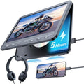 10.5 Inch DVD Player for Car with 5-Hour Rechargeable Battery, Support HDMI Input, Sync Phone/TV, 1080P Videos, USB SD, Last Memory, Region Free