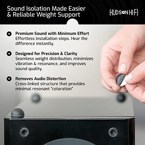 .75" Platinum Silicone Speaker Isolation Pads, Non-Skid Isolation Feet with Adhesive, Speaker Isolation Feet for Record Player Isolation - Turntable Feet and Subwoofer Isolation Pad - 20 Duro - 8 Pack