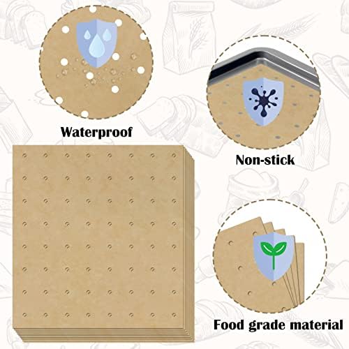 120 Sheets Air Fryer Oven Liners 11 x 12 Disposable Air Fryer Parchment Paper Liners Rectangle Non Stick Parchment Baking Paper Compatible with Ninja Foodi Air Fryer Toaster Ovens