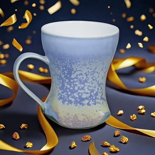 12Oz Crystallize Reactive Glaze Ceramic Coffee Mug, So Cool Cup With Handle Suitable for Office and Home Drinking Coffee Tea Cocoa Milk,Lead cadmium free, Dishwasher Microwave Safe(Purple)
