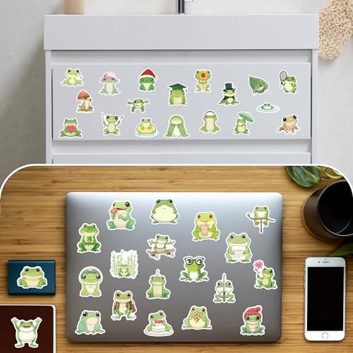 102 Pcs Cute Frog Stickers,Funny Frog Stickers Waterproof Vinyl Gifts for Laptop, Water Bottle,Phone,Luggage,Unique Designed Frog Stickers for Teens Adults Kids Birthday Party Supplies Decoration
