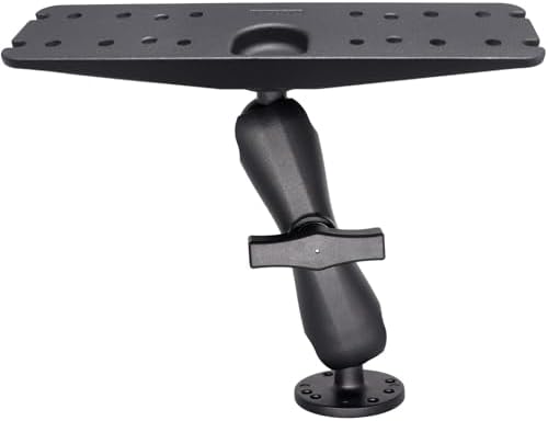 1.5" Ball Fish Finder Mount for 9" to 12" Large Fishfinder, Marine Electronic Depth Finder Mount with C Size Ball, Compatible with Garmin, Lowrance, Humminbird and More