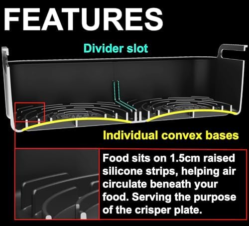 11 QT Premium Silicone Liner | 11QT Air Fryer Liners | Specifically Made for Ninja AD350CO | Ninja Foodi 11 Quart 7-in-1 MegaZone XL FlexBasket Liner | 1PC