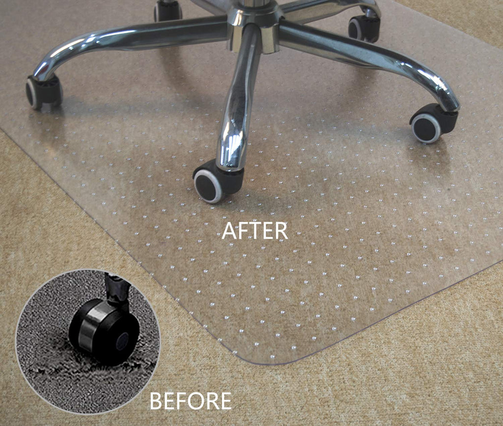 100pointONE Chair Mat for Carpeted Floors - 30" x 48" Office Chair Mat for Low Pile Carpet, Easy Glide Desk Chair Floor Mat for Carpets