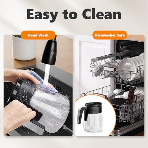 12 Cup Coffee Maker Carafe Replacement Pot for Ninja Coffee Maker CFP101 CFP201 CFP301 CFP250A CFP300 CFP305 CFP307 CM400 CM401 CFN601 CF090 CF091 CF092
