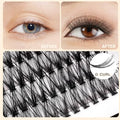 10+12mm Mixed 12+14mm Mixed Tray Mink Eyelash Extension Natural 3D Russian Volume Faux Eyelashes Individual 20D Cluster Lashes Makeup (16mm+18mm Mixed)