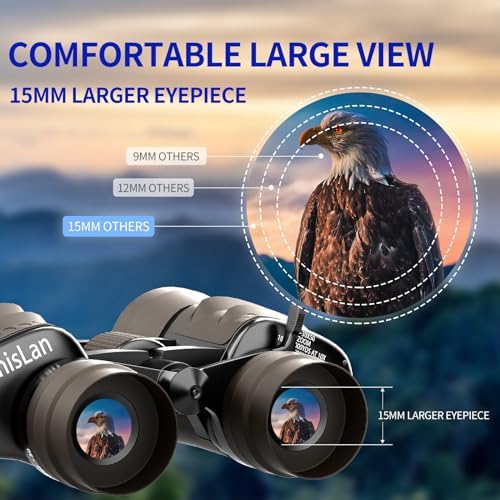 10-30x50 HD Zoom Binoculars for Adults High Powered - Powerful Stabilized Binoculars with Clear Low Light Vision - Waterproof Binoculars for Bird Watching Hunting Travel Cruise Ship