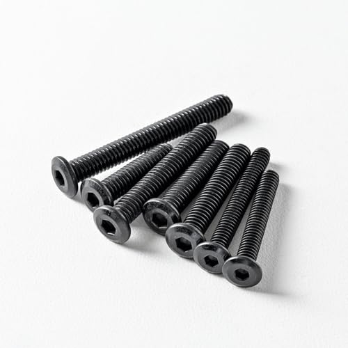 1/4-20 x 1-1/2" (20 Pack) Flat Head Hex Socket Cap Screws Bolts, Black Oxide 304 Stainless Steel 18-8, Hex Drive, Bright Finish, Fully Machine Thread