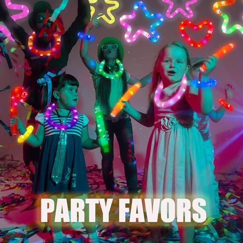 15 PCS Glow Sticks, Glow in The Dark Party Supplies, Bulk Light Up Party Favors, Glow Bracelets Necklaces, Neon Party Decorations,Easter Basket Stuffers Birthday Wedding Camping Decorations
