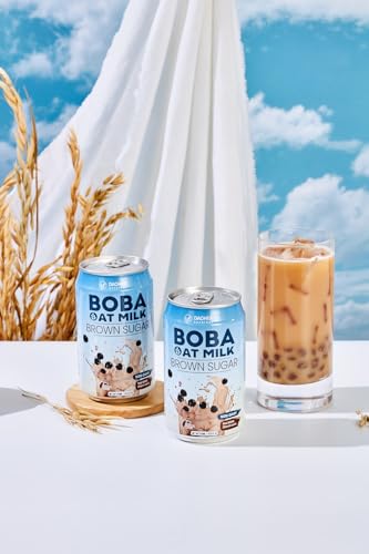 (Pack of 12) DaoHer Oat BOBA - Brown Sugar Oat BOBA, BOBA Ready-To-Drink, Vegan Bubble Tea || No.1 Canned BOBA || Bubble Milk Tea Ready-To-Drink