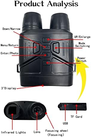 1 Piece NV4000 Digital Night Vision Binocular IR LED Camcorder 5X Zoom Mini Night Vision Device for Night Hunting Imager 200M