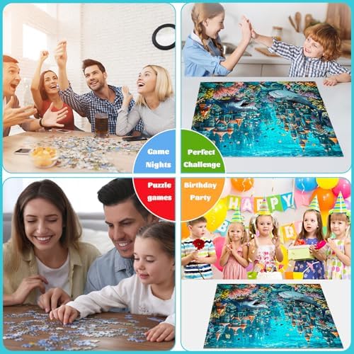 1000 Piece Puzzle for Adults, Sea King Castle Jigsaw Puzzle, Impossible Puzzles Game, Interlock Perfectly No Dust, Home Decoration Puzzle, Gift for Friends Parents Kids Couples
