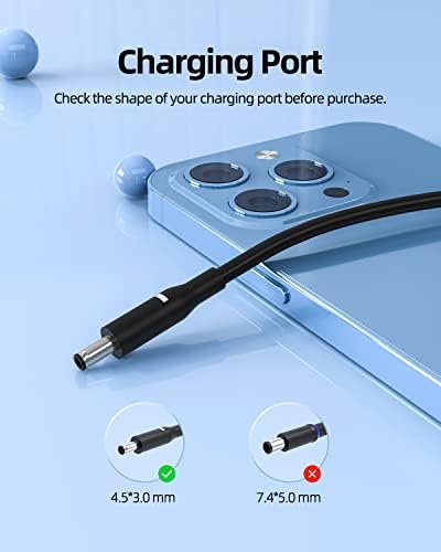 130W Charger Fit for Dell-XPS 15 7590 AIO, Vostro 7500 7590, Inspiron 7590 7591 7501 7790 5400 5401 5490 5491 Laptop AC Adapter Power Supply Cord