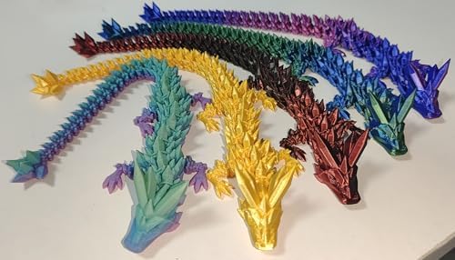 12inch 3D Printed Dragon Egg,Mystery Crystal Dragon Fidget Toys,Articulated Dragon,Home Desk Decor Easter Surprise Dinosaur Eggs,Adults Fidget Toys for Autism/ADHD (Turquoise)