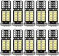 10 Pieces 194 LED Bulb Super Bright 6500K T10 168 2825 W5W 34-SMD 3014 Chipsets Replacement Bulbs for Car Trunk Interior Dome Map Door Dash Courtesy License Plate Lights - Xenon White