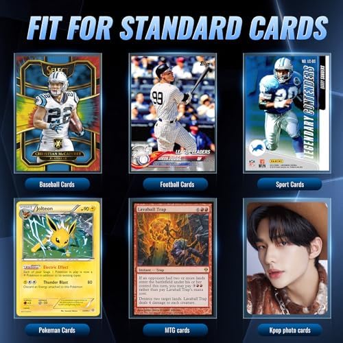 1200 Counts Card Sleeves, Penny Clear Card Sleeves for Trading Cards, Baseball Card Sleeves, Trading Card Sleeve, Soft Sports Card Sleeves, Plastic Card Protector Sleeves for Football Game Cards, MTG