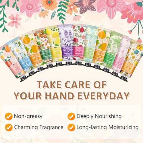 120 Pack Hand Cream Gifts Set For Women, Mini Hand Lotion Travel Size in Bulk for Dry Cracked Hands, Graduation Gifts, Christmas Gifts, Thanksgiving Gifts, Teacher Appreciation Gifts, Party Favors