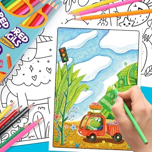 144 Count Colored Pencils for Kids, 12 Packs Colored Pencils Bulk 12 Colors, Pre-sharpened Color Pencils for Adults, Bulk School Supplies for Teachers, Back to School Supplies, Classroom Prizes