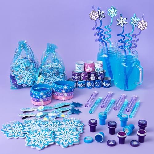 130 Pcs Frozen Party Favors Birthday Supplies for Girls Kids, Gift Bags Frozen Filler Goodie Bag Stuffers Frozen Birthday Party Supplies