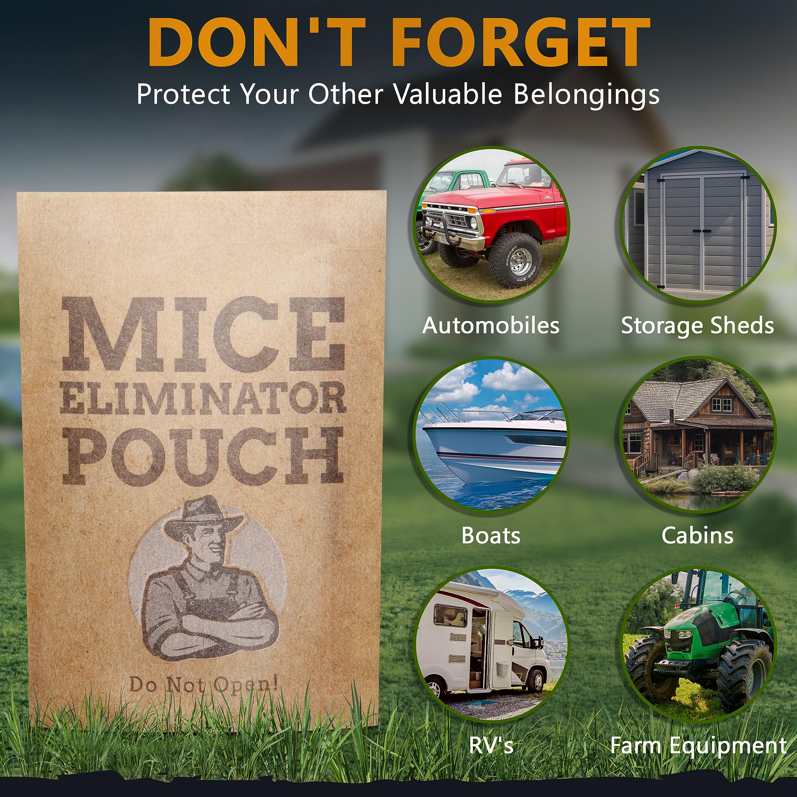 10 Pack All-Natural Mice Repellent Pouches – Harmless Peppermint Essential Oil Mouse Deterrent - Keep Mice Out of Your Home and Your Family Safe - by Tougher Than Tom
