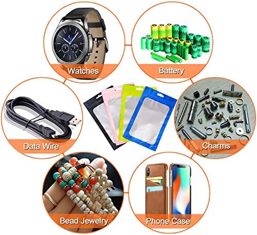 100pcs Resealable Mylar Packaging Bags Small Business Supplies Candy Sample Freshie Jewelry Bracelet Zipper Zip Package Pouch Bag
