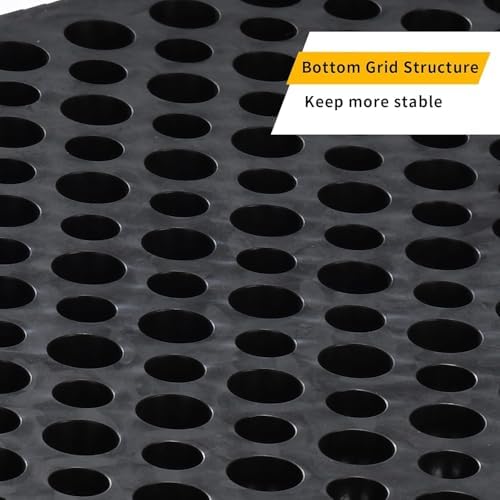 0.8" Rise Rubber Threshold Ramp for Doorways,Non-Slip Surface for Wheelchair Scooter Stroller,1500 LBS Capacity,Cuttable and Adjustable Size
