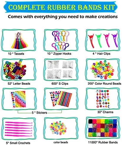 12080+ Loom Bands Kit, Rubber Bands for Bracelet Making Kit, DIY Art Craft Loom Bracelet Kit,2025 Creativity Birthday Gift Ideal Christmas Gifts