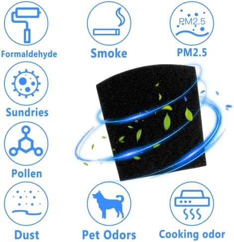 04530GM Filter Compatible with Hamilton Beach with True Air Odors 04530F 04251 04271 04530 04530F 04294 04531GM 04532GM 04234G Carbon Filters(6Pcs)