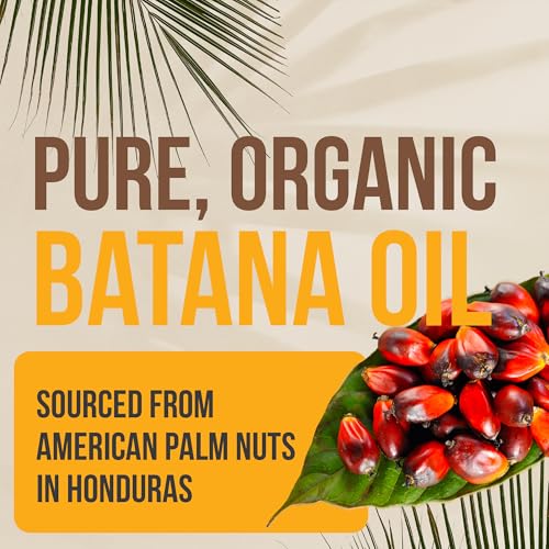 100% Pure Batana Oil from Honduras - Organic Raw Unrefined Hair Growth Oil - Natural Moisturizer for Skin and Hair - Cold Pressed Traditional Honduran Palm Nut Oil