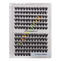 12rows-Large Tray Mixed 8-10-12-14-16mm/Mixed 14-15-16mm/Mixed14mm-16mm/Mixed 18-20mm Wide Stem Individual False Eyelashes Dramatic Black Cluster Eyelashes (MY008-14-16MM MIX)