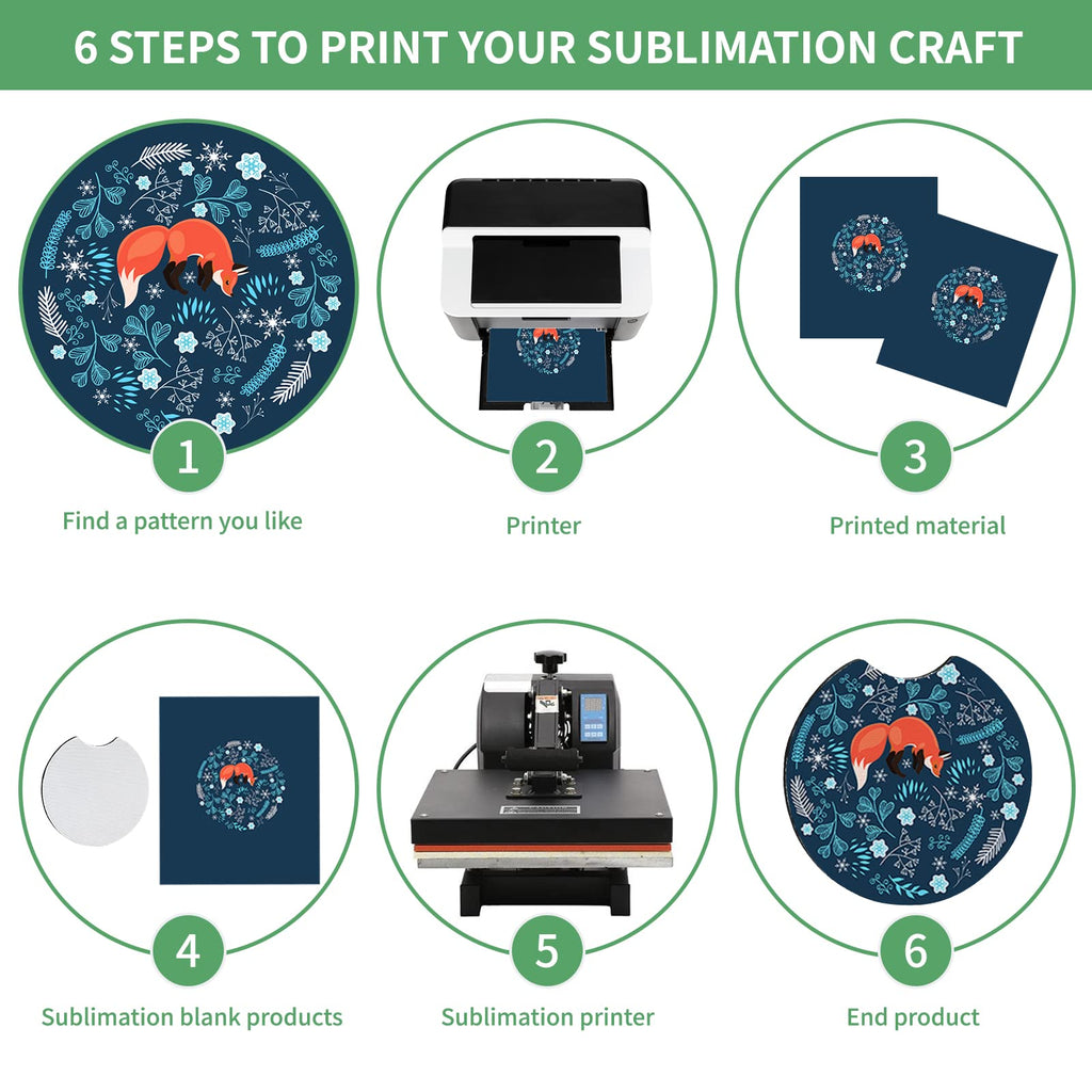 114Pcs Sublimation Blanks Products, Sublimation Blanks Set Including DIY Blank Makeup Bag, Keychain, Earring, Pillow Cover, Mouse Pad, Coaster, Garden Flag for Sublimation Transfer Christmas Craft