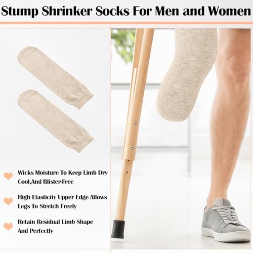 10 Pcs Prosthetic Stump Shrinkers Amputee Socks Stump Shrinker Prosthetic Limb Socks for Men Women